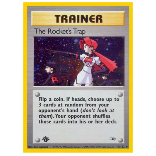 Pokemon TCG The Rocket's Trap 1st Edition Gym Heroes 19/132