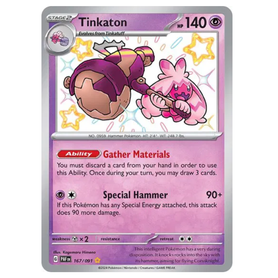 Pokemon TCG Tinkaton *Baby Shiny* Paldean Fates 167/091