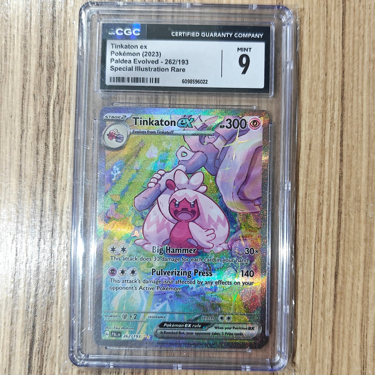 Pokemon TCG Tinkaton ex Paldea Evolved 262/193 (CGC 9)