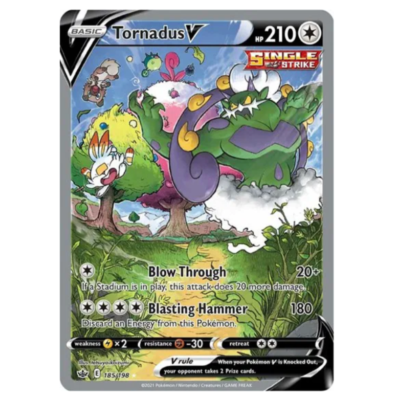 Pokemon TCG Tornadus V Chilling Reign 185/198