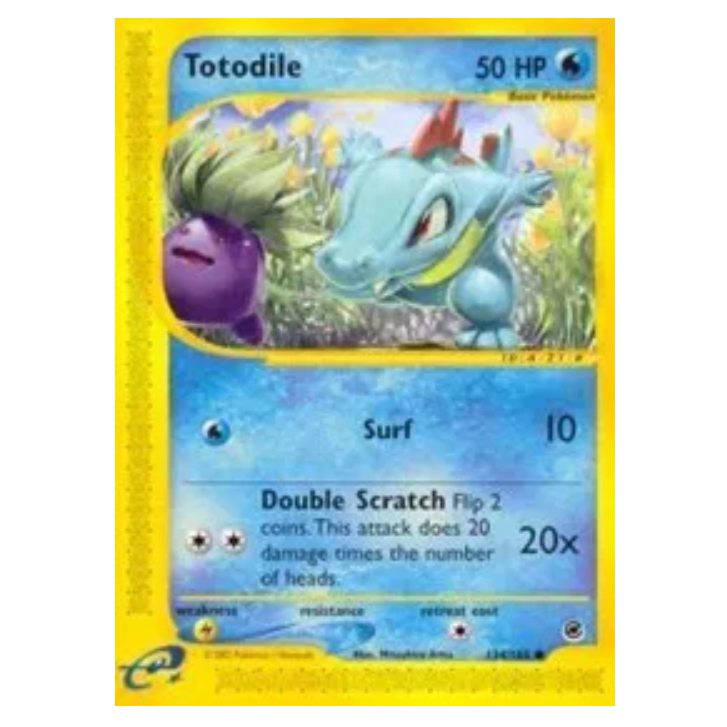 Pokemon TCG Totodile Expedition 134/165