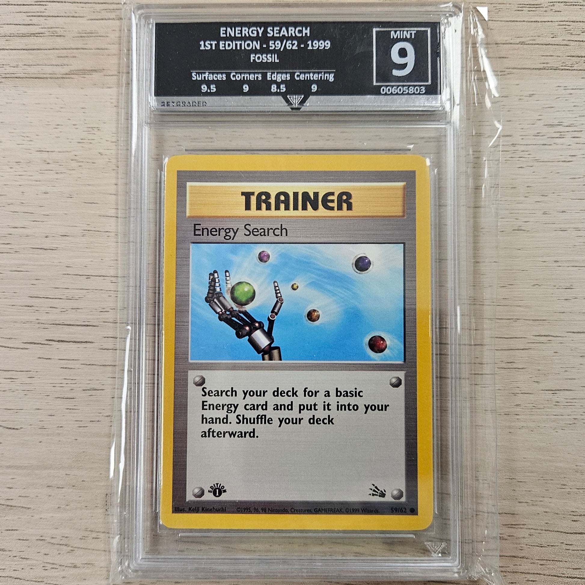 Pokemon TCG Trainer Energy Card *Common* Fossil 59/62 (Get Graded 9)