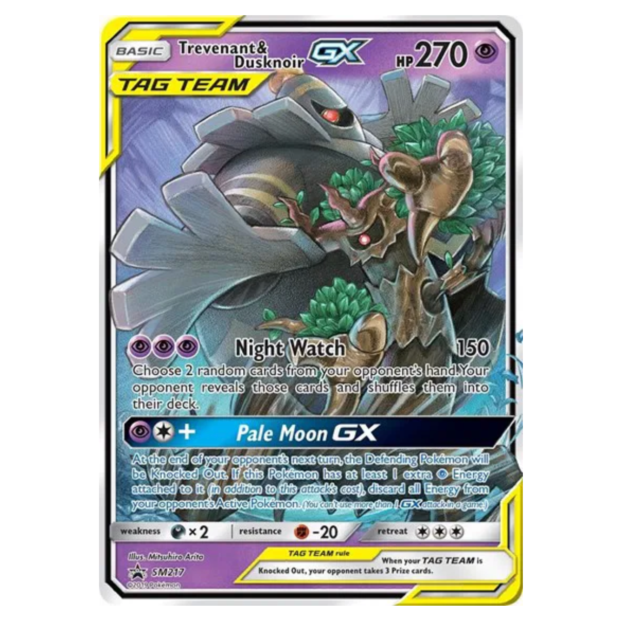 Pokemon TCG Trevenant & Dusknoir GX Promo SM217