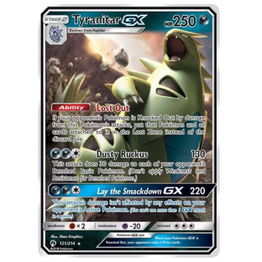 Pokemon TCG Tyranitar GX Lost Thunder 121/214