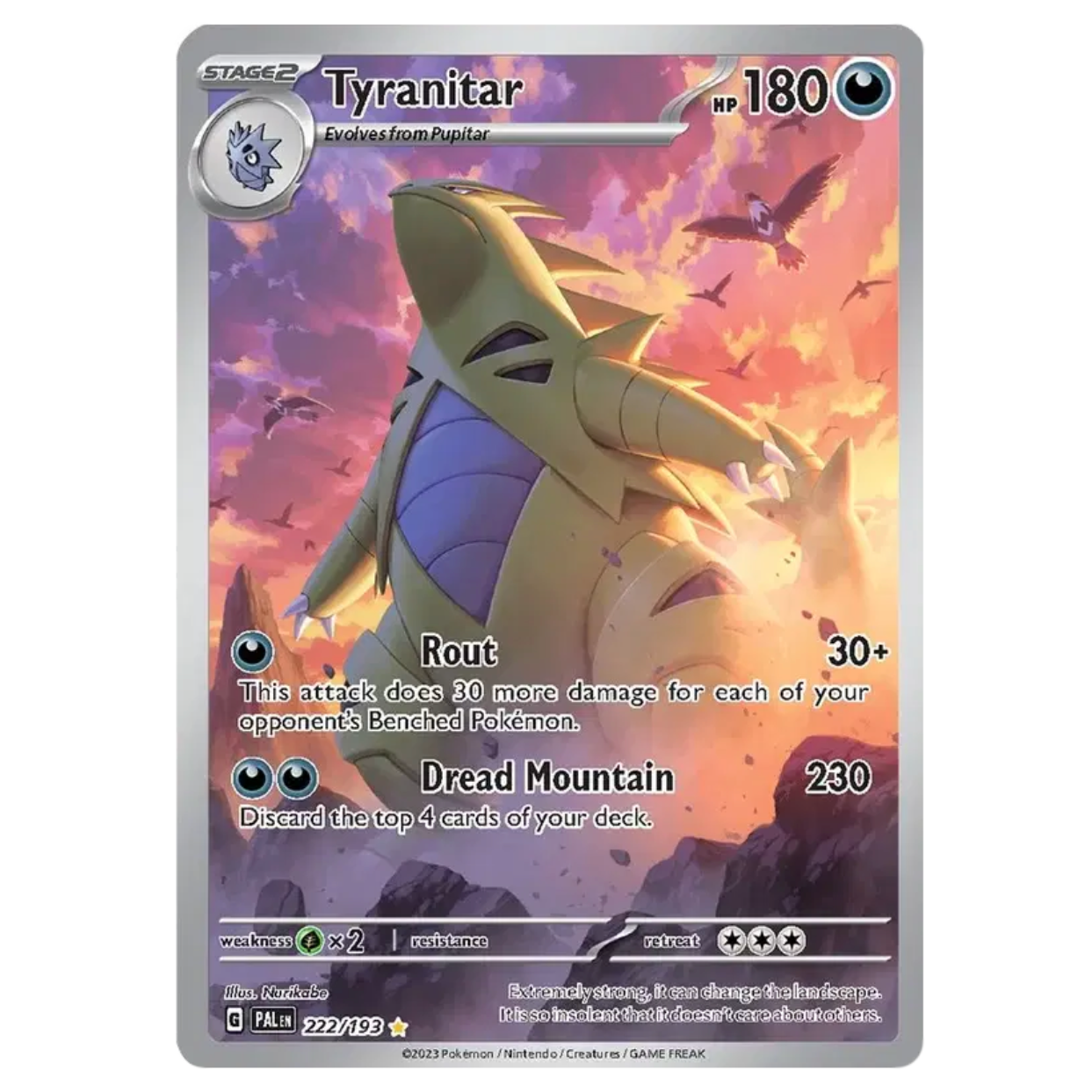 Pokemon TCG Tyranitar Paldea Evolved 222/193