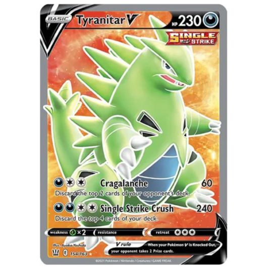 Pokemon TCG Tyranitar V Battle Styles 154/163