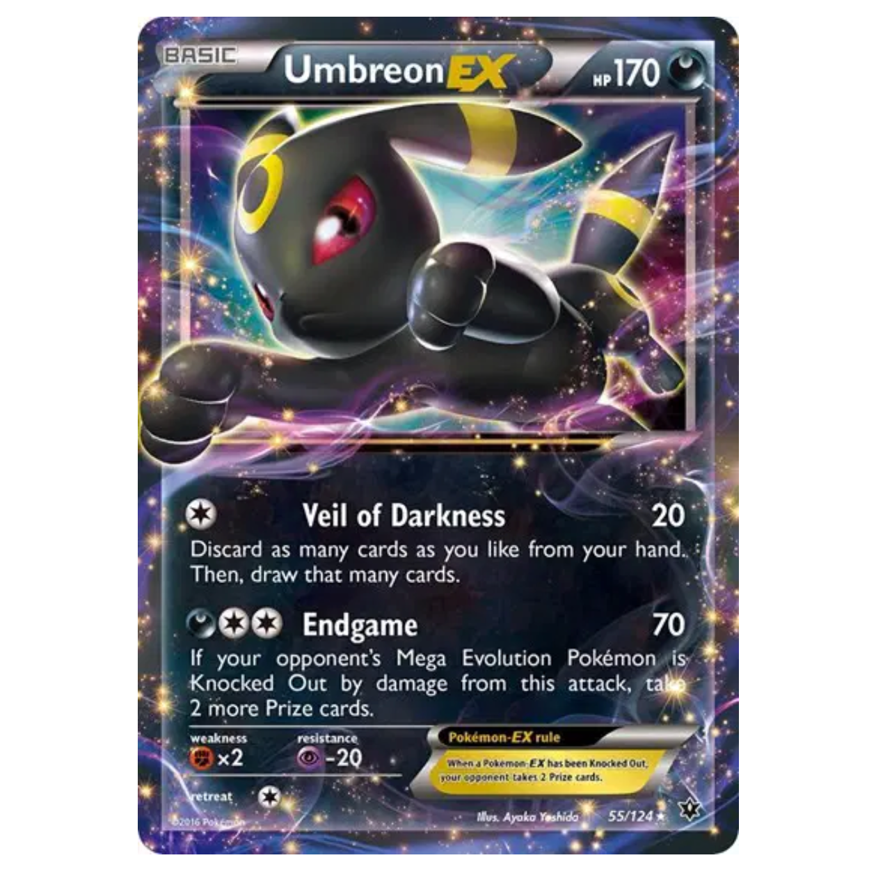 Pokemon TCG Umbreon EX Fates Collide 55/124