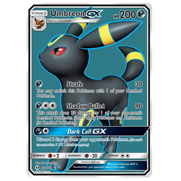 Pokemon TCG Umbreon GX Sun & Moon 142/149
