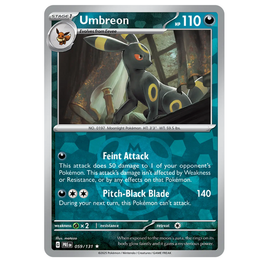 Pokemon TCG Umbreon Masterball Prismatic Evolutions 059/131 .