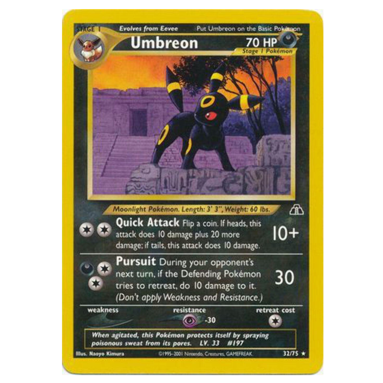 Pokemon TCG Umbreon Neo Discovery 32/75