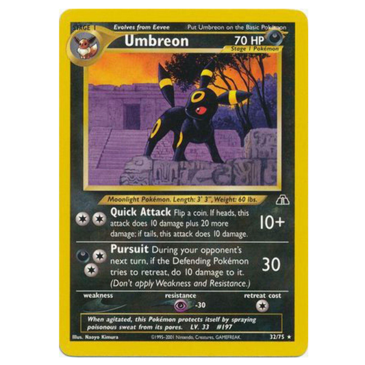 Pokemon TCG Umbreon Neo Discovery 32/75