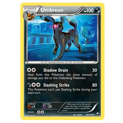 Pokemon TCG Umbreon *Non Holo* Dark Explorers 60/108