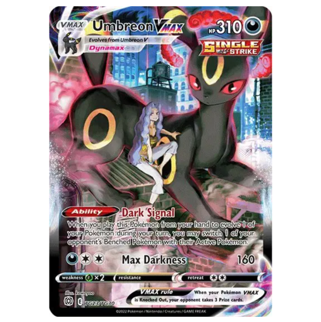 Pokemon TCG Umbreon VMAX Brilliant Stars TG23/TG30
