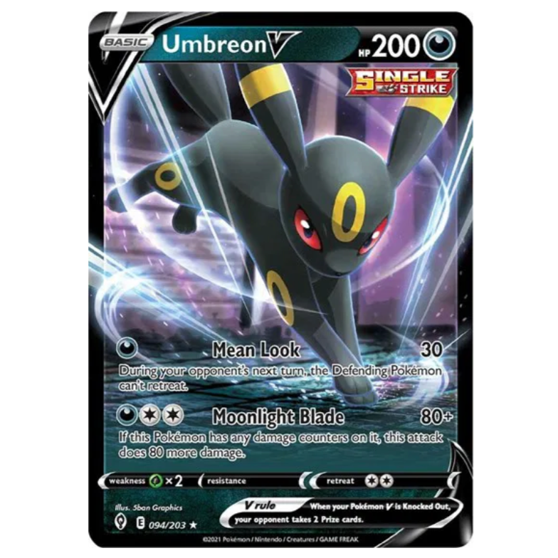 Pokemon TCG Umbreon V Evolving Skies 094/203