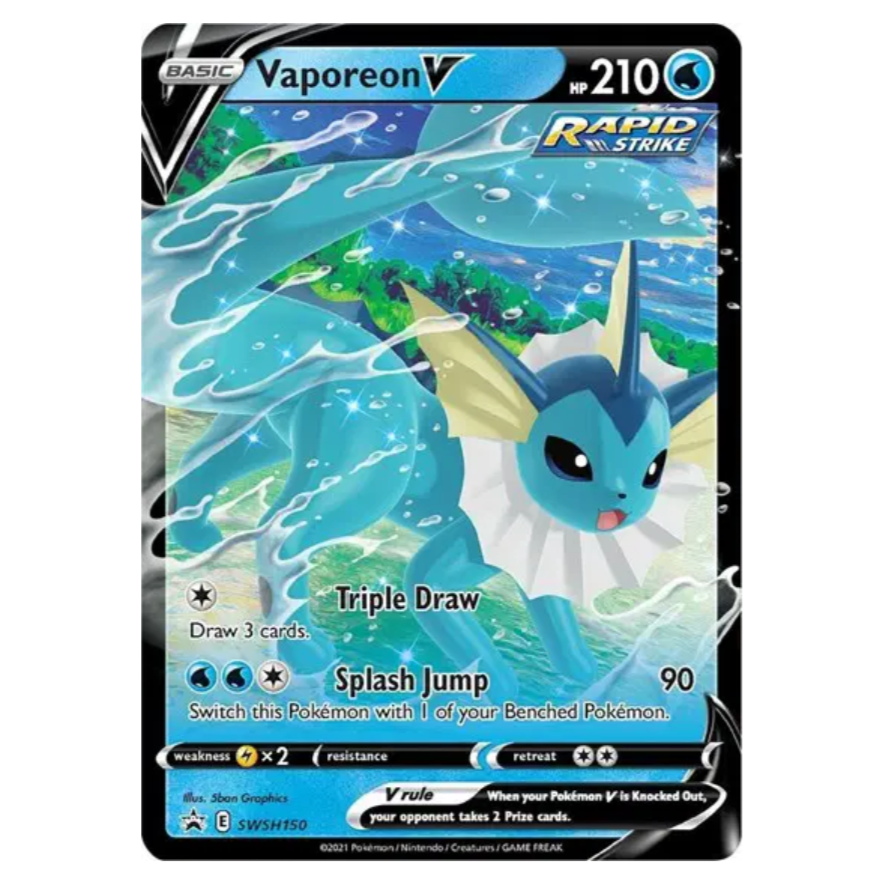 Pokemon TCG Vaporeon V Promo SWSH150