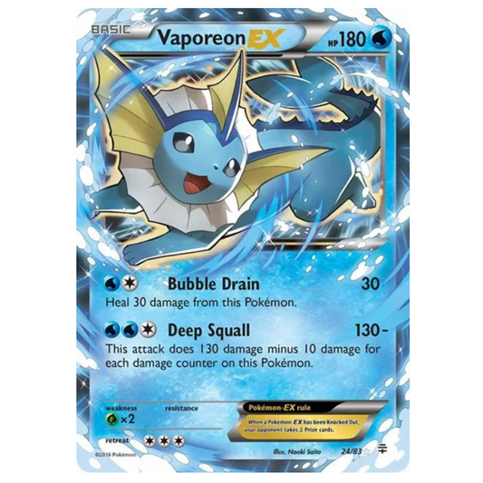 Pokemon TCG Vaporeon ex Generations 24/83