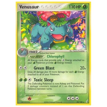 Pokemon TCG Venusaur EX Crystal Guardians 28/100