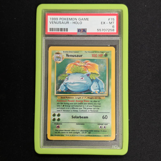 Pokemon TCG Venusaur *Holo* Base Set 15/102 (PSA 6)