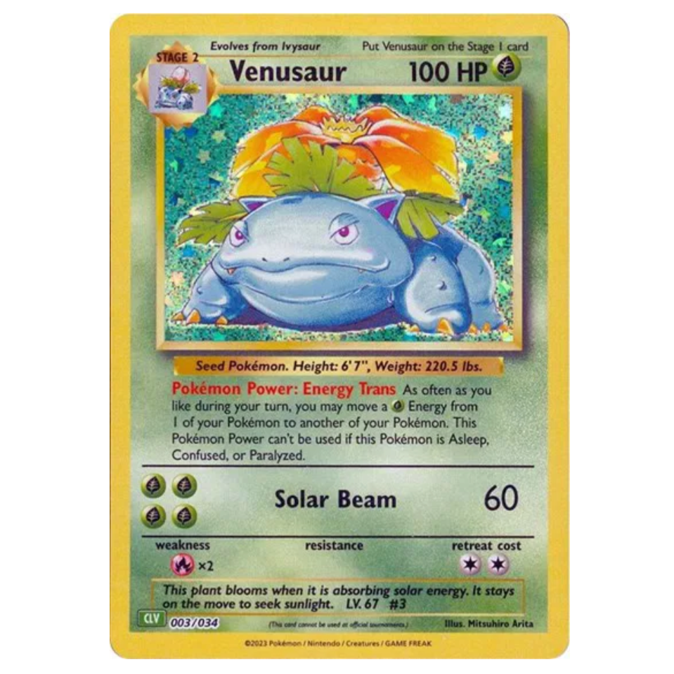 Pokemon TCG Venusaur *Holo* Classic Collection 003/034