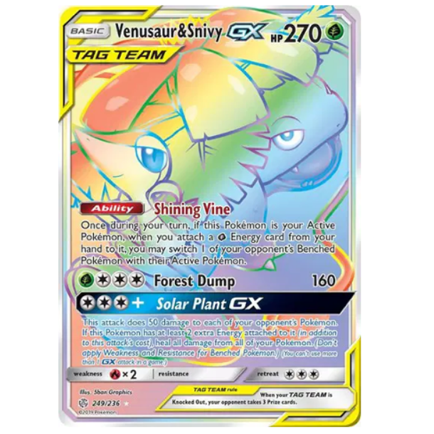 Pokemon TCG Venusaur & Snivy GX Cosmic Eclipse 249/236
