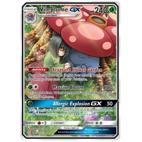 Pokemon TCG Vileplume GX Cosmic Eclipse 211/236