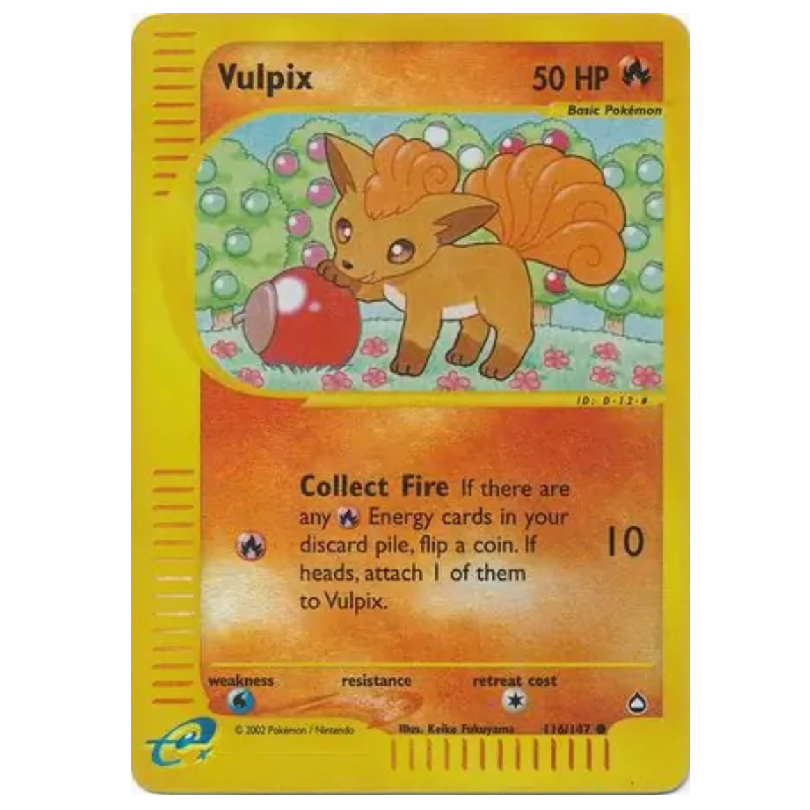 Pokemon TCG Vulpix *Reverse Holo* Aquapolis 116/147