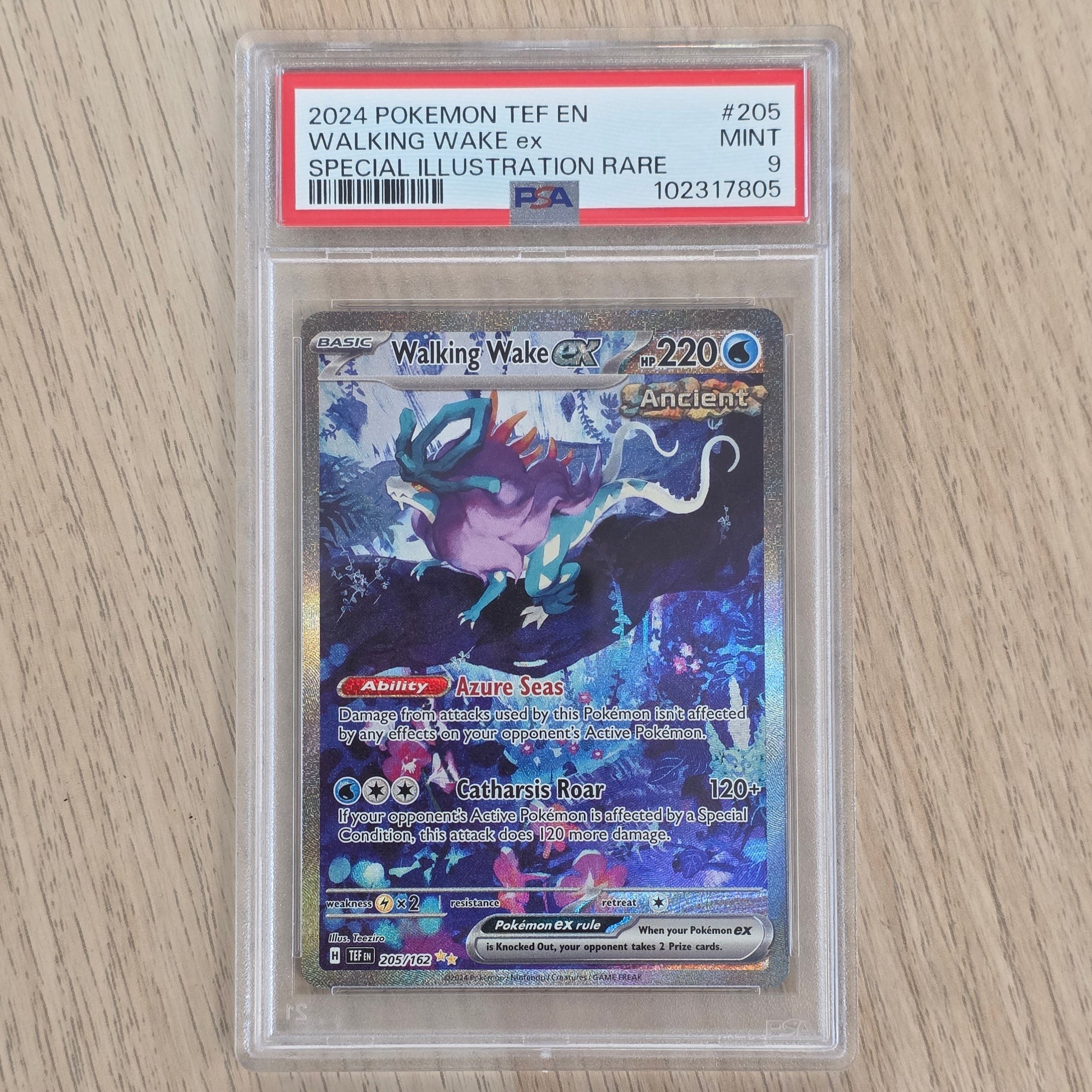 Pokemon TCG Walking Wake ex Temporal Forces 205/162 (PSA 9)