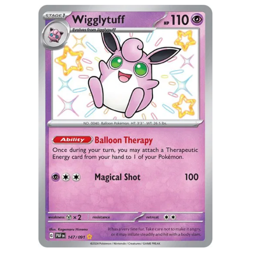 Pokemon TCG Wigglytuff *Baby Shiny* Paldean Fates 147/091