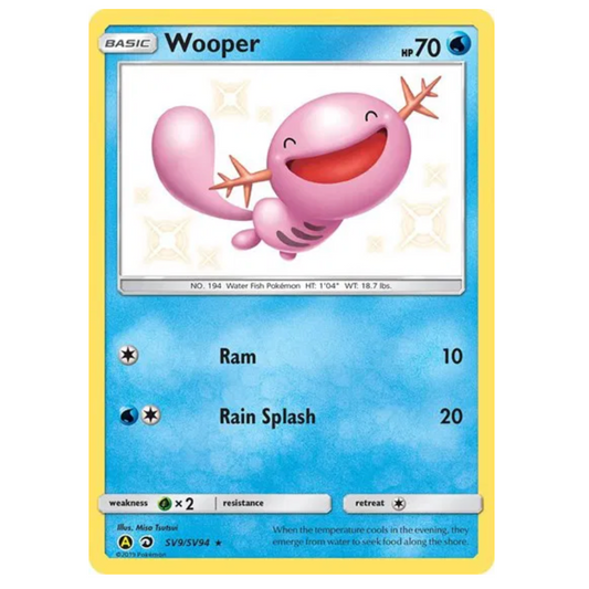 Pokemon TCG Wooper *Baby Shiny* Hidden Fates SV9/SV94