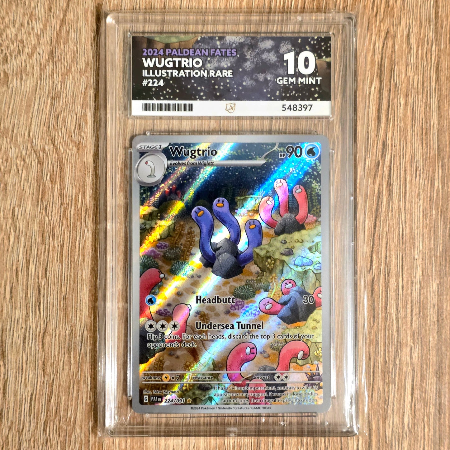 Pokemon TCG Wugtrio Paldean Fates 224/091 (Ace 10)