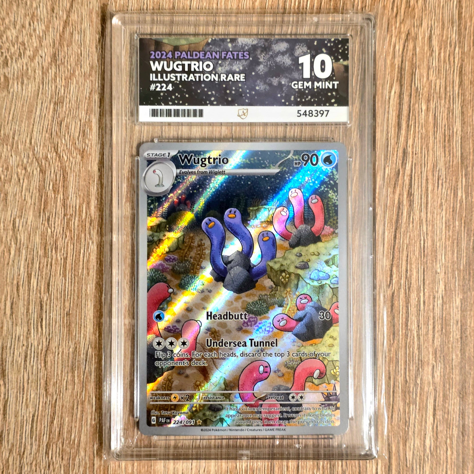 Pokemon TCG Wugtrio Paldean Fates 224/091 (Ace 10)