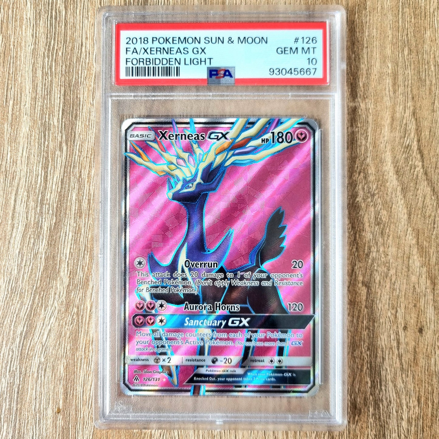 Pokemon TCG Xerneas GX Forbidden Light 126/131 (PSA 10)