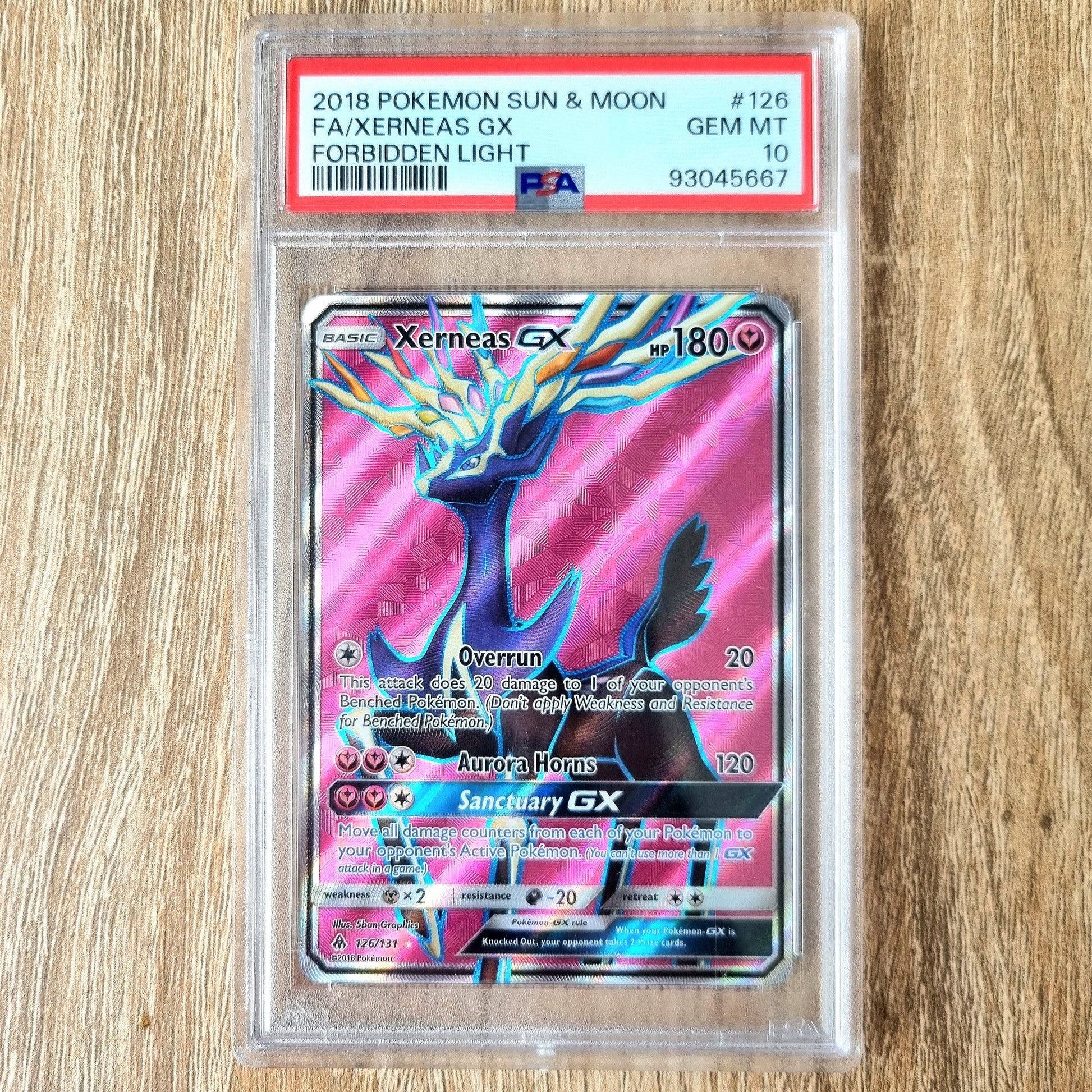 Pokemon TCG Xerneas GX Forbidden Light 126/131 (PSA 10)