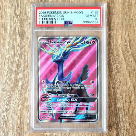 Pokemon TCG Xerneas GX Forbidden Light 126/131 (PSA 10)