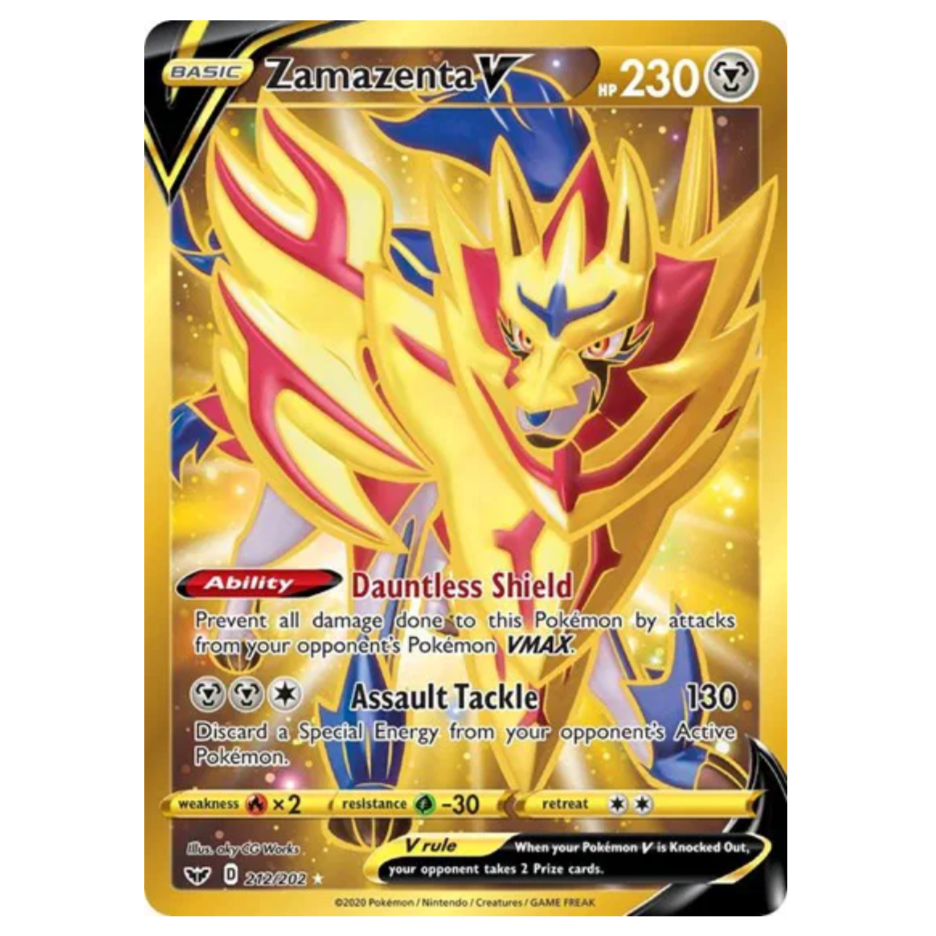 Pokemon TCG Zamazenta V Sword & Shield 212/202