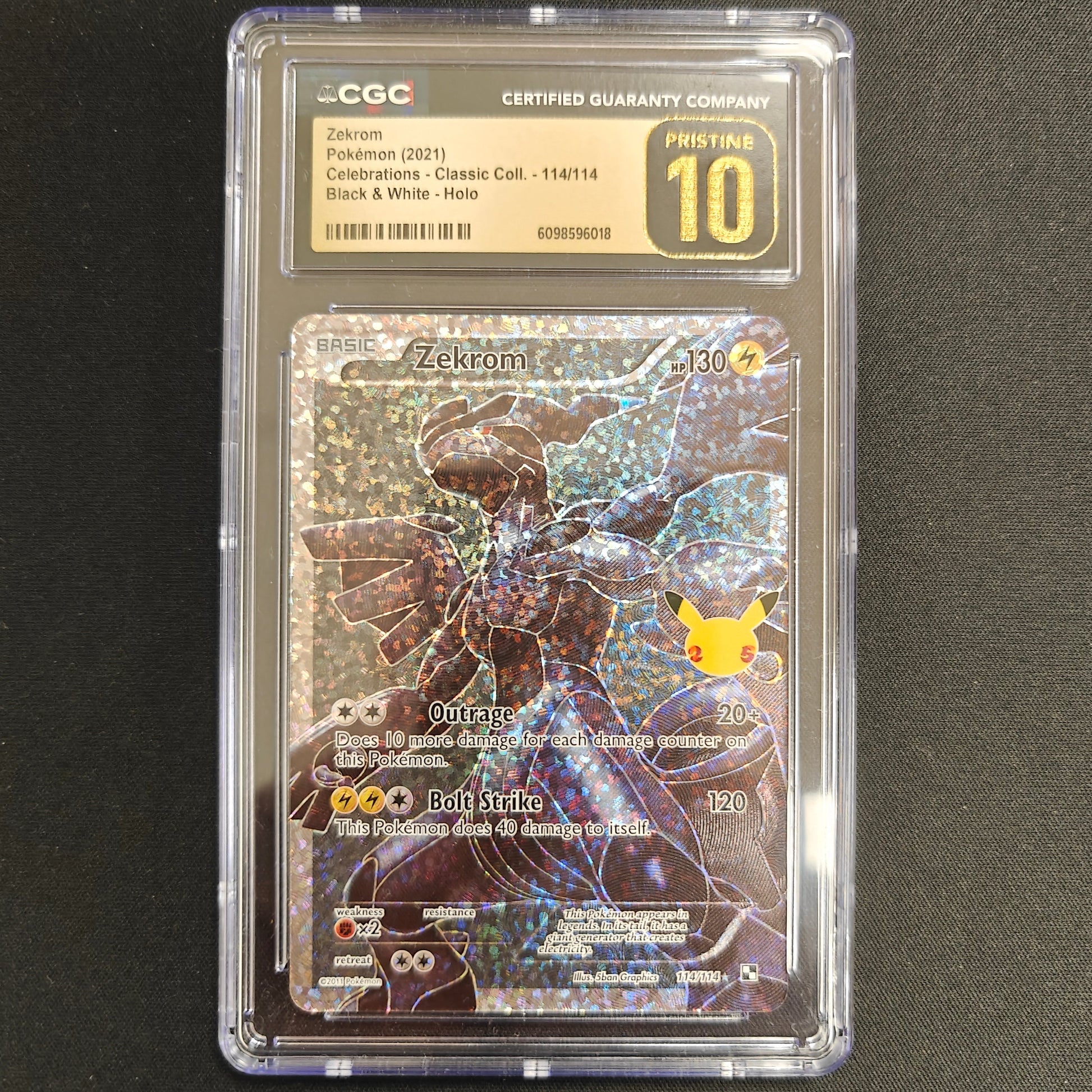 Pokemon TCG Zekrom Celebrations 114/114 (CGC 10 Pristine)