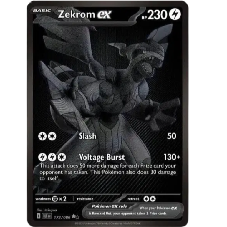Pokemon TCG Zekrom ex Black Bolt 172/086