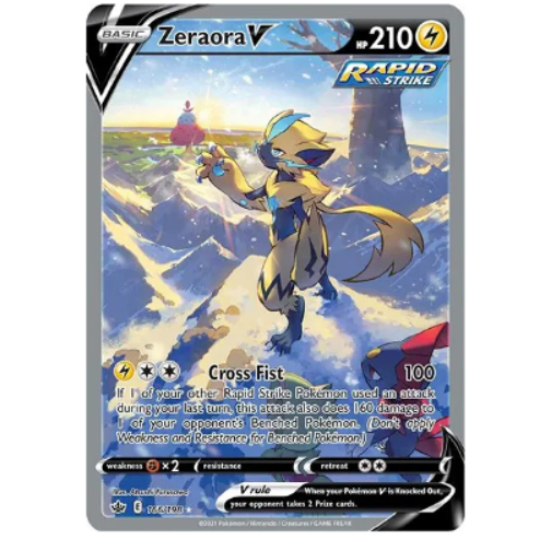 Pokemon TCG Zeraora V Chilling Reign 166/198