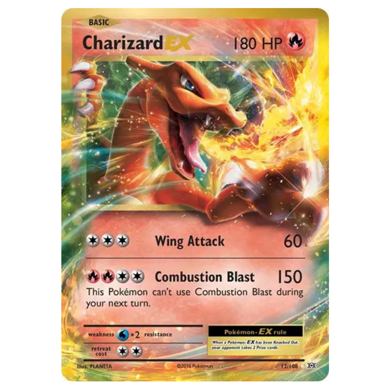 Pokemon TCG charizard ex XY Evolution 12/108