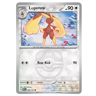 Pokemon TCG lopunny master ball Prismatic Evolution 084/131