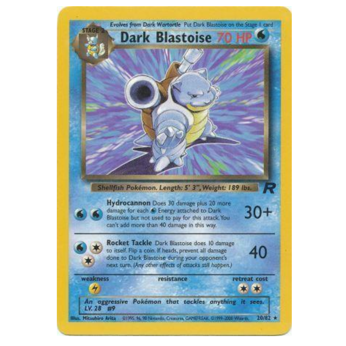 Pokemon TCg Dark Blastoise Team Rocket 20/82
