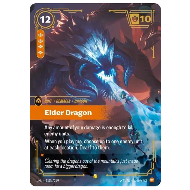 Riftbound: League of Legends TCG Elder Dragon *Alternate Art* Unleashed 118a/219
