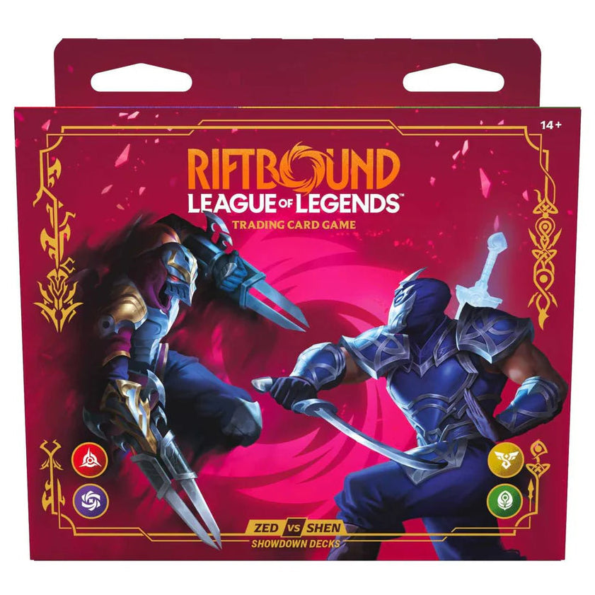 Riftbound: League of Legends Trading Card Game - Vendetta Showdown Decks Zed Vs Shen Display