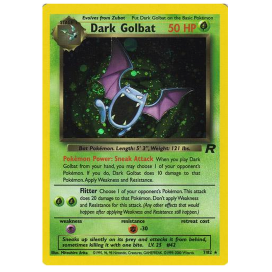 Pokemon TCG Dark Golbat Team Rocket 7/82