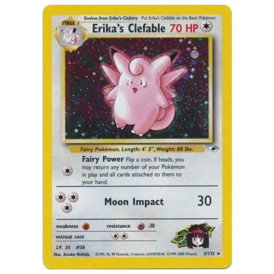 Pokemon TCG Erika's Clefable Gym Heroes 3/132