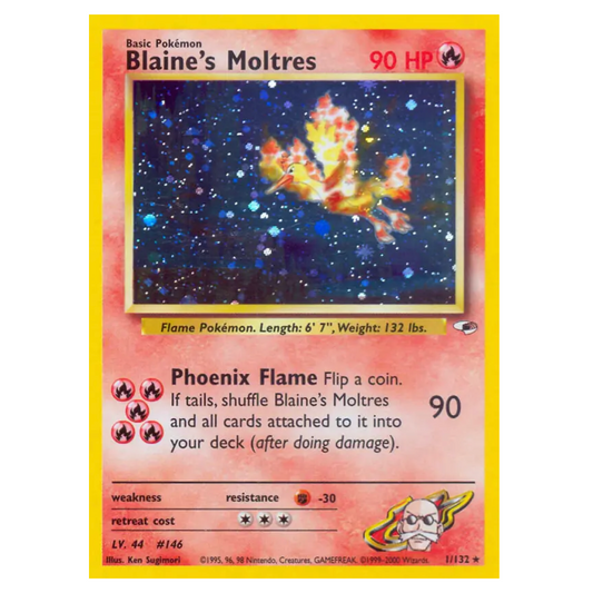 Pokemon TCG Blaine's Moltres Gym Heroes 1/132