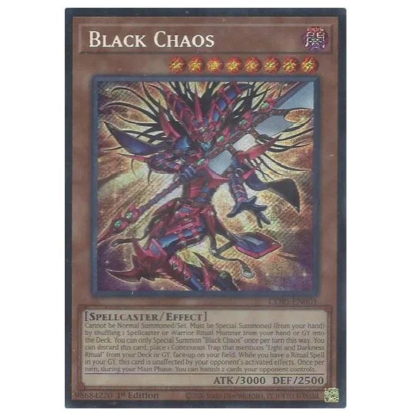 Yu-Gi-Oh! TCG Black Chaos *Secret Rare* CORI-EN001