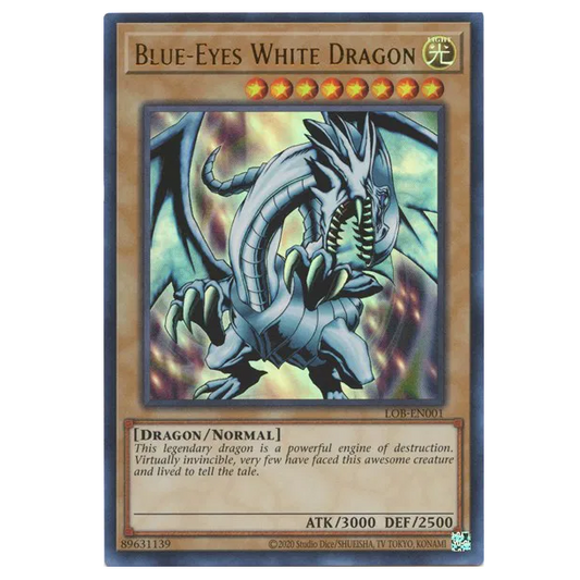 Yu-Gi-Oh! TCG Blue-Eyes White Dragon *Ultra Rare* LOB-EN001
