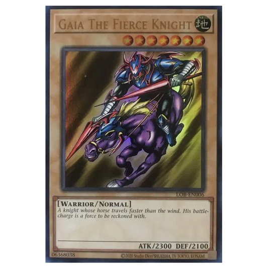 Yu-Gi-Oh! TCG Gaia The Fierce Knight *Ultra Rare* LOB-EN006