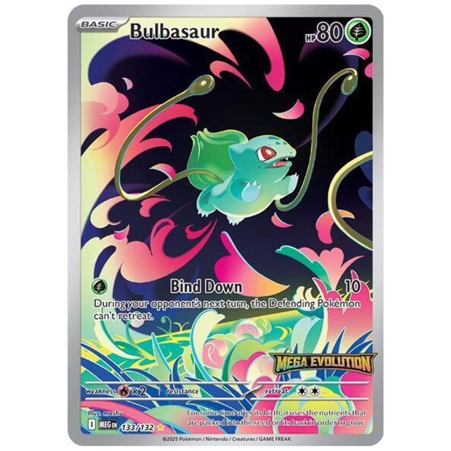 Pokemon TCG Bulbasaur Mega Evolution Promo 133/132 (Stamped)